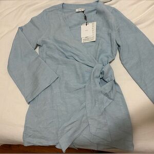 NWT onia linen wrap dress
